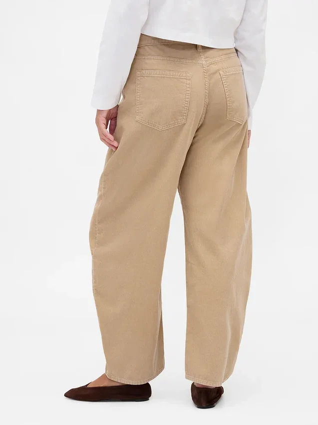 Corduroy broek met hoge taille