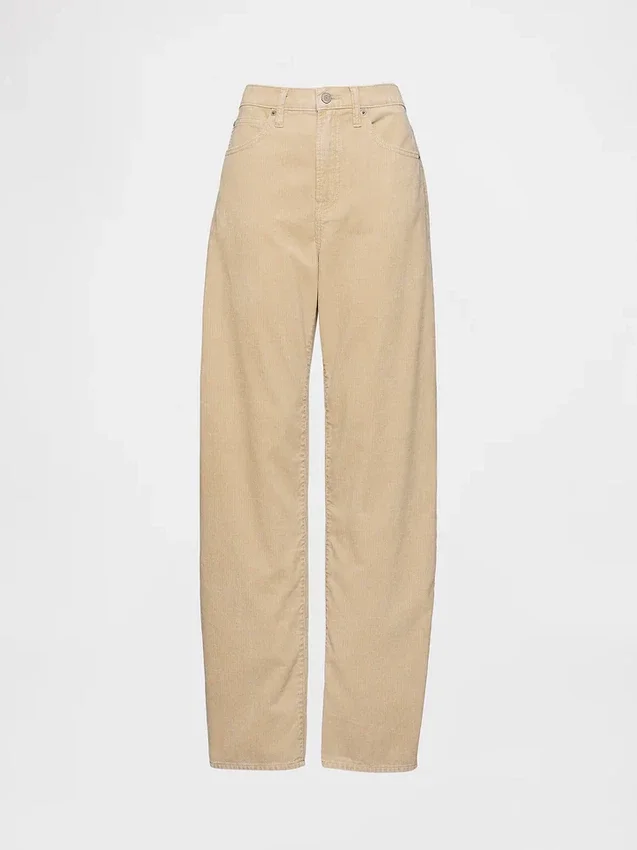 Corduroy broek met hoge taille