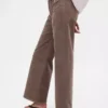 Corduroy broek met hoge taille en wijde pijpen