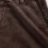 Corduroy broek met middelhoge taille en uitlopende pijpen