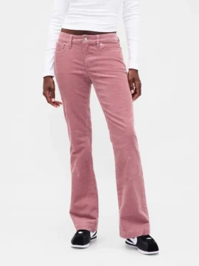 Corduroy-Jeans met lage taille, lang en slank model