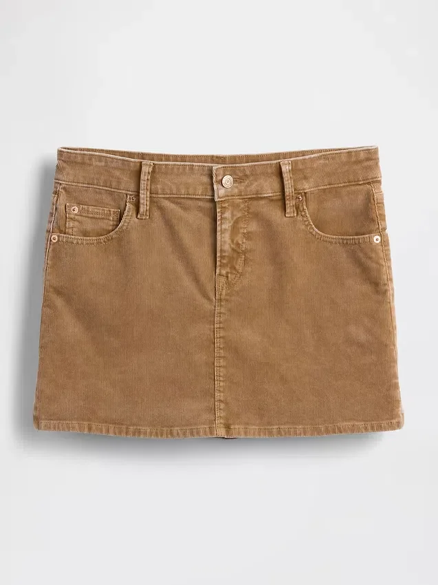 Corduroy minirok