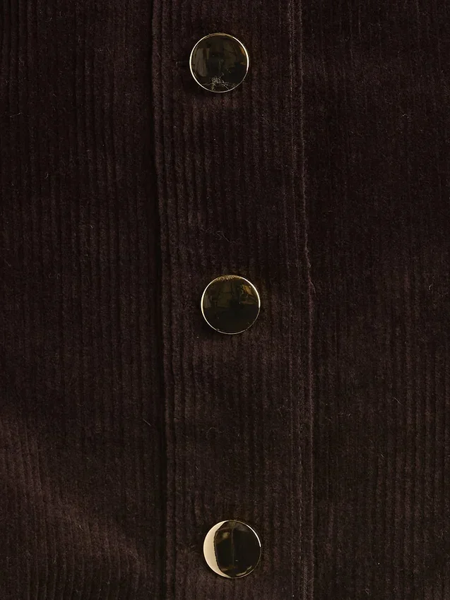 Corduroy strapless cropped vest