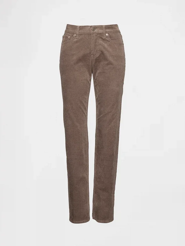 Corduroybroek met lage taille, slank en recht model in jaren '90-stijl