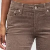 Corduroybroek met lage taille, slank en recht model in jaren '90-stijl