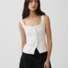 Corsetvest van linnenmix