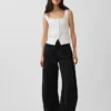 Corsetvest van linnenmix