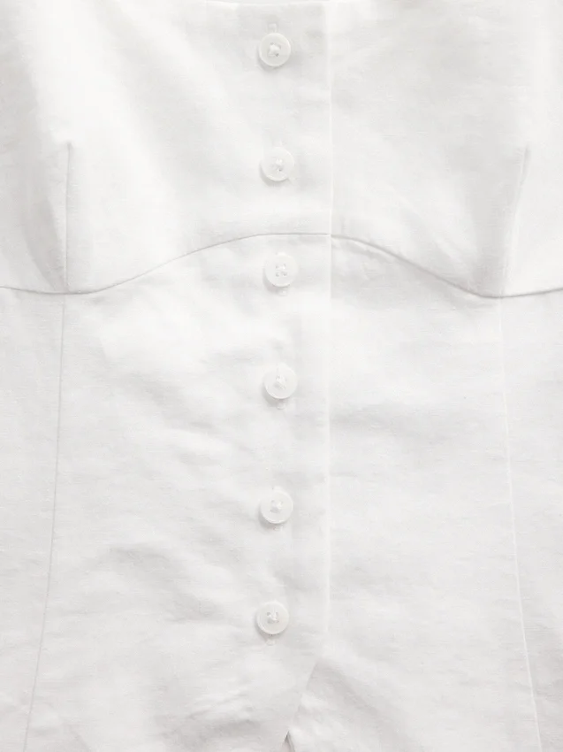 Corsetvest van linnenmix