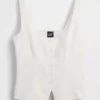 Corsetvest van linnenmix