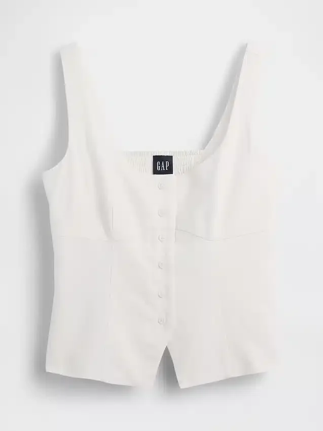 Corsetvest van linnenmix