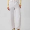 Crop-jeans met hoge taille en wijd uitlopende pijpen