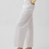 Crop-jeans met hoge taille en wijd uitlopende pijpen