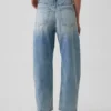 Crop-jeans met hoge taille en wijd uitlopende pijpen
