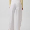 Crop-jeans met hoge taille en wijd uitlopende pijpen