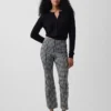 Crop-kickbroek met hoge taille van dubbel gebreid materiaal