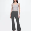 Crop-kickbroek met hoge taille van dubbel gebreid materiaal