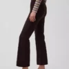 Crop-kickbroek met hoge taille van dubbel gebreid materiaal