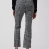 Crop-kickbroek met hoge taille van dubbel gebreid materiaal