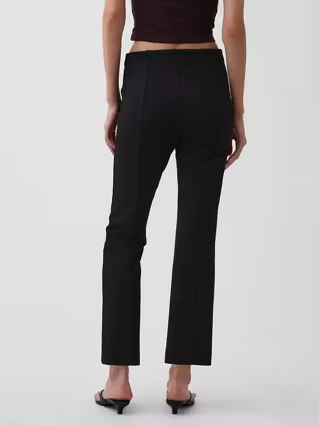 Crop-kickbroek met hoge taille van dubbel gebreid materiaal