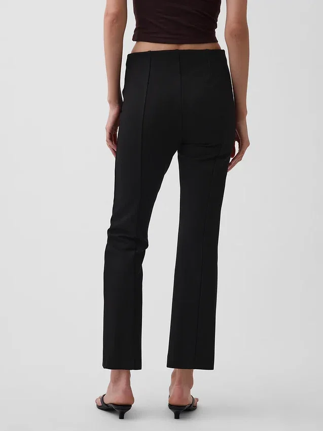 Crop-kickbroek met hoge taille van dubbel gebreid materiaal