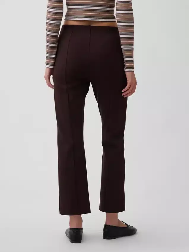 Crop-kickbroek met hoge taille van dubbel gebreid materiaal