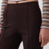 Crop-kickbroek met hoge taille van dubbel gebreid materiaal