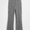 Crop-kickbroek met hoge taille van dubbel gebreid materiaal