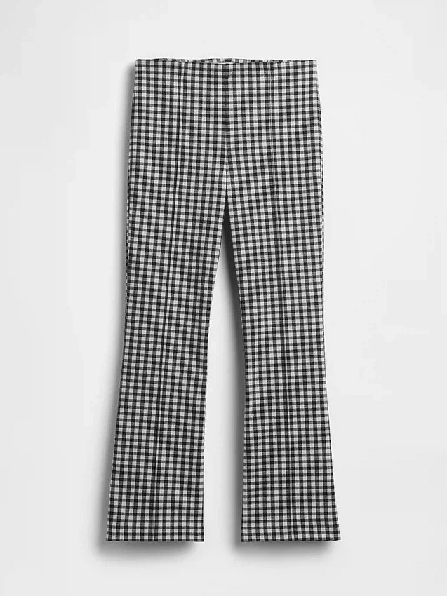 Crop-kickbroek met hoge taille van dubbel gebreid materiaal