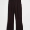 Crop-kickbroek met hoge taille van dubbel gebreid materiaal