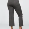 Crop-kickbroek met hoge taille van dubbel gebreid materiaal