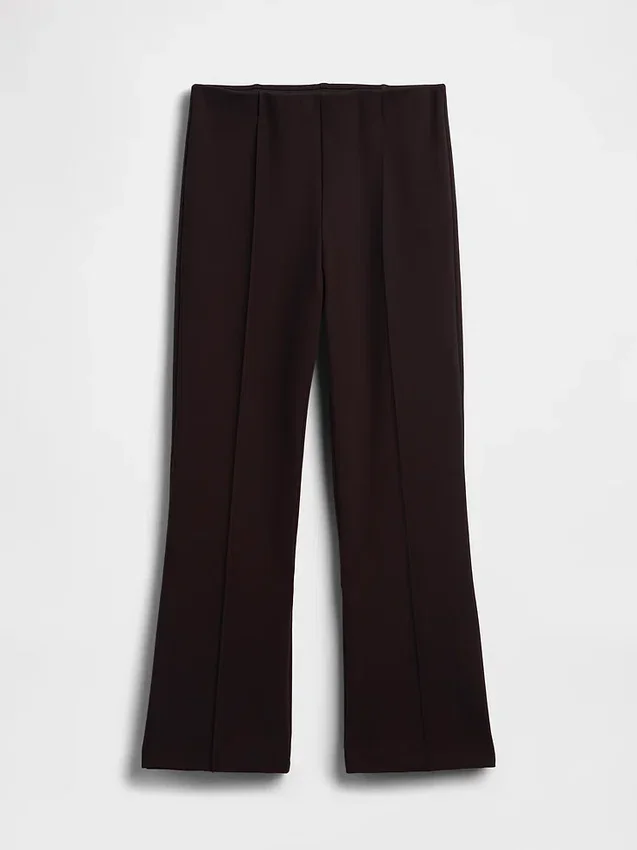 Crop-kickbroek met hoge taille van dubbel gebreid materiaal