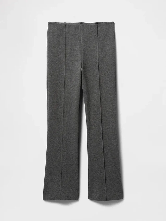 Crop-kickbroek met hoge taille van dubbel gebreid materiaal