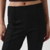 Crop-kickbroek met hoge taille van dubbel gebreid materiaal