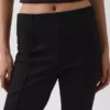 Crop-kickbroek met hoge taille van dubbel gebreid materiaal