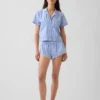 Crop-pyjamashemd van popeline