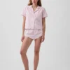 Crop-pyjamashemd van popeline
