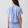 Crop-pyjamashemd van popeline
