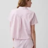 Crop-pyjamashemd van popeline