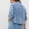 Crop-shirt van denim