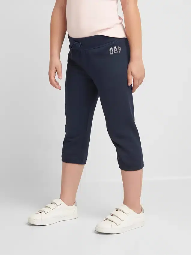 Crop-sweatshirt met versierd logo