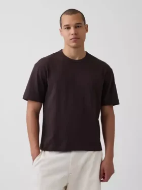 Crop-T-shirt voor volwassenen van zwaar katoen