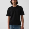 Crop-T-shirt voor volwassenen van zwaar katoen