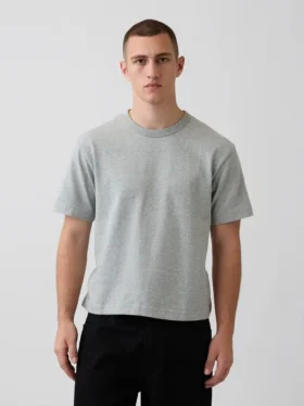 Crop-T-shirt voor volwassenen van zwaar katoen