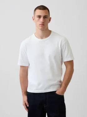 Crop-T-shirt voor volwassenen van zwaar katoen