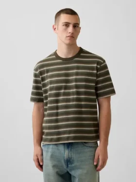 Crop-T-shirt voor volwassenen van zwaar katoen
