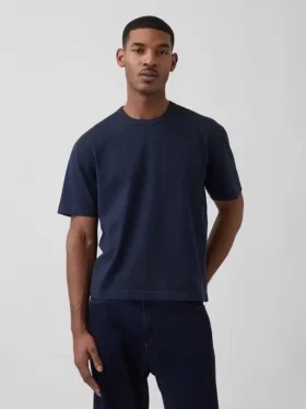 Crop-T-shirt voor volwassenen van zwaar katoen