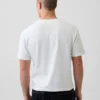 Crop-T-shirt voor volwassenen van zwaar katoen