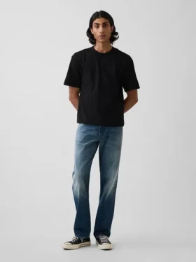Crop-T-shirt voor volwassenen van zwaar katoen
