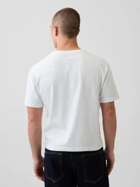 Crop-T-shirt voor volwassenen van zwaar katoen