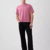 Crop-T-shirt voor volwassenen van zwaar katoen